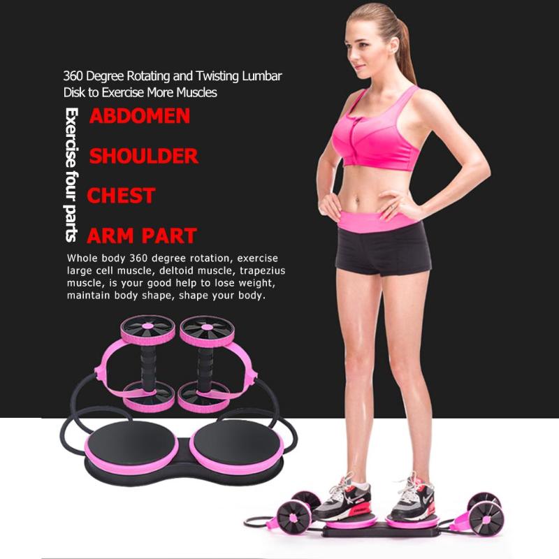 Ab Roller Wheel Abdominal Trainer Wheel Arm Waist Leg Exercise Abdominal Resistance Pull Rope Tool Fitness Equipment Exercise-ebowsos