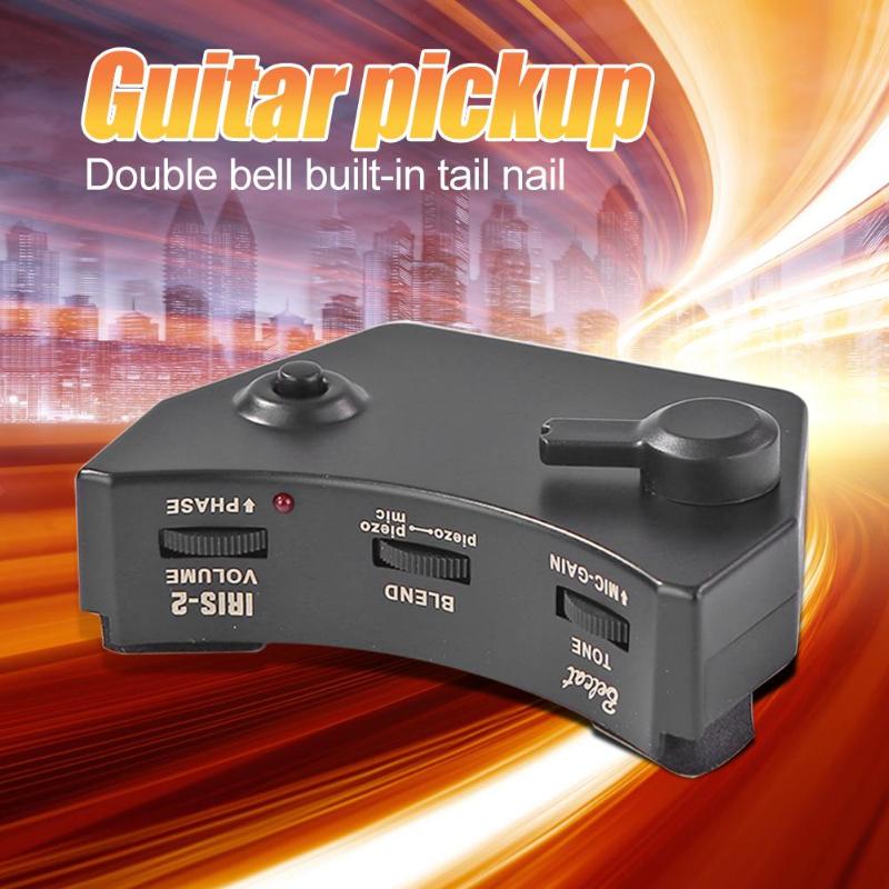 Acoustic Guitar Pickup System Dual Sound Hole Control Preamp Electronics and Plastic Shell Finnish Voice Hole for Guitar Parts-ebowsos