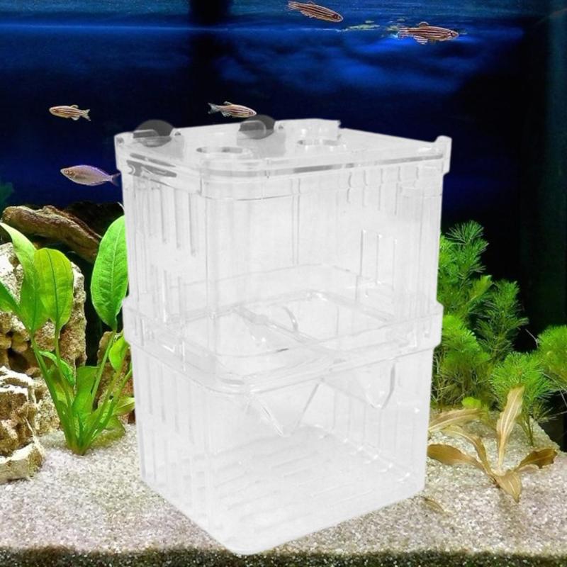 Acrylic Fish Breeder Isolation Box Multifunctional Daily Durability Double-layer Combination Hatching Aquarium Accessories - ebowsos