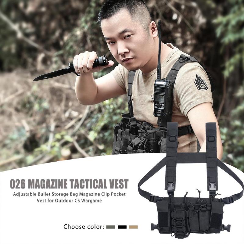 Adjustable Bullets Storage Bag Outdoor CS Wargame Packing Creative Magazine Pocket Vest Necessary Outdoor Hunting Gadgets-ebowsos