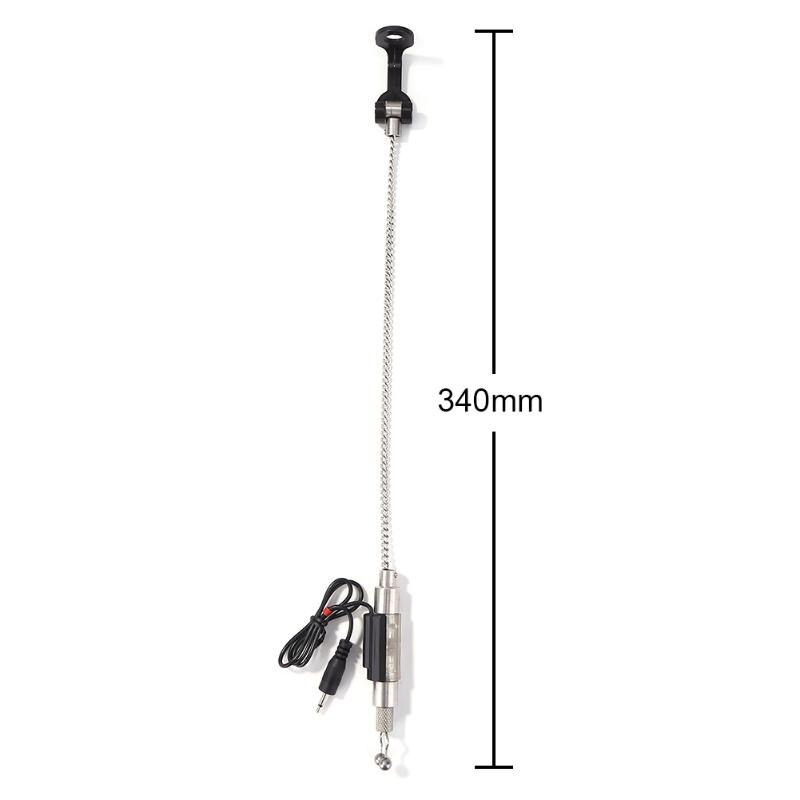 Adjustable Carp Fishing Tackle Accessories LED Illuminated Fish Bell Chain Swinger Indicator Durable Fishing Bite Alarm-ebowsos