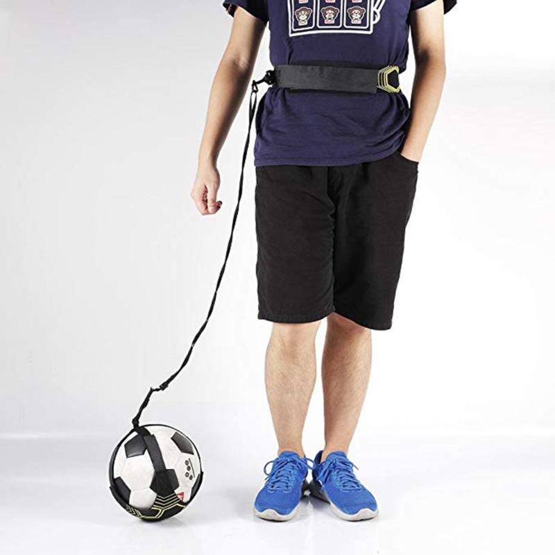 Adjustable Football Trainer Sports Assistance Soccer Ball Practice Belt Training Equipment Kick Accessories Drop shipping-ebowsos