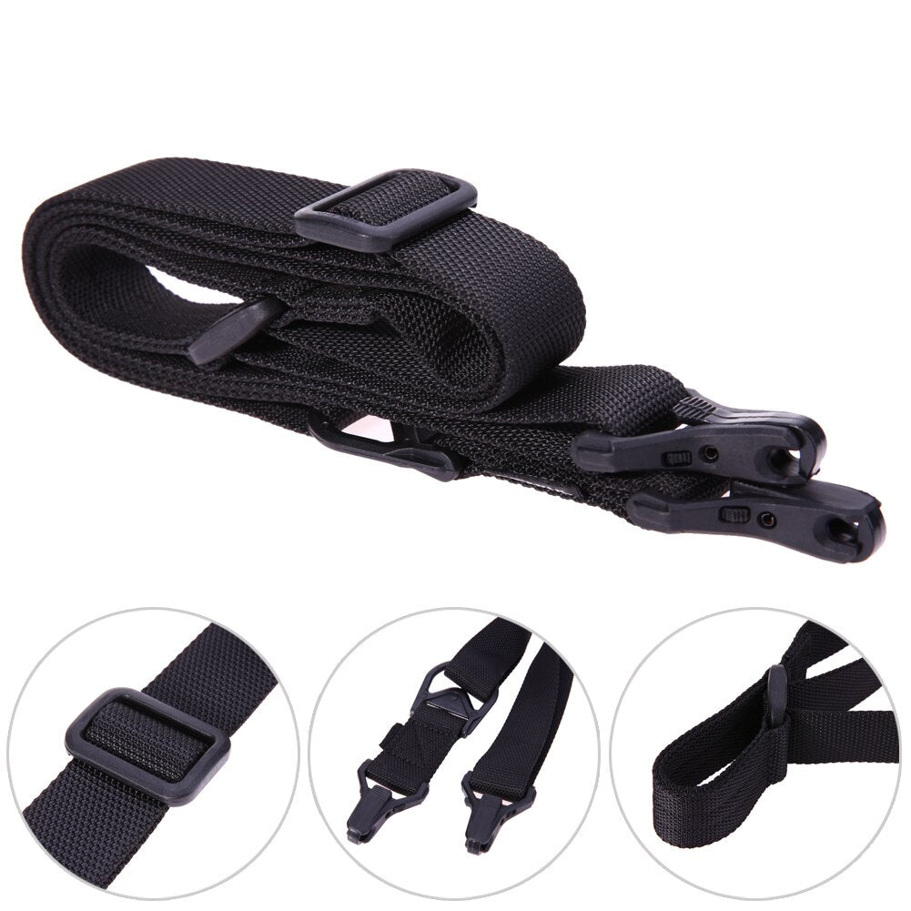 Adjustable Hunting Tactical 2 Point Gun Sling Bungee Strap Safety Durable Belt Rope 1000D Nylon Gun Slings-ebowsos