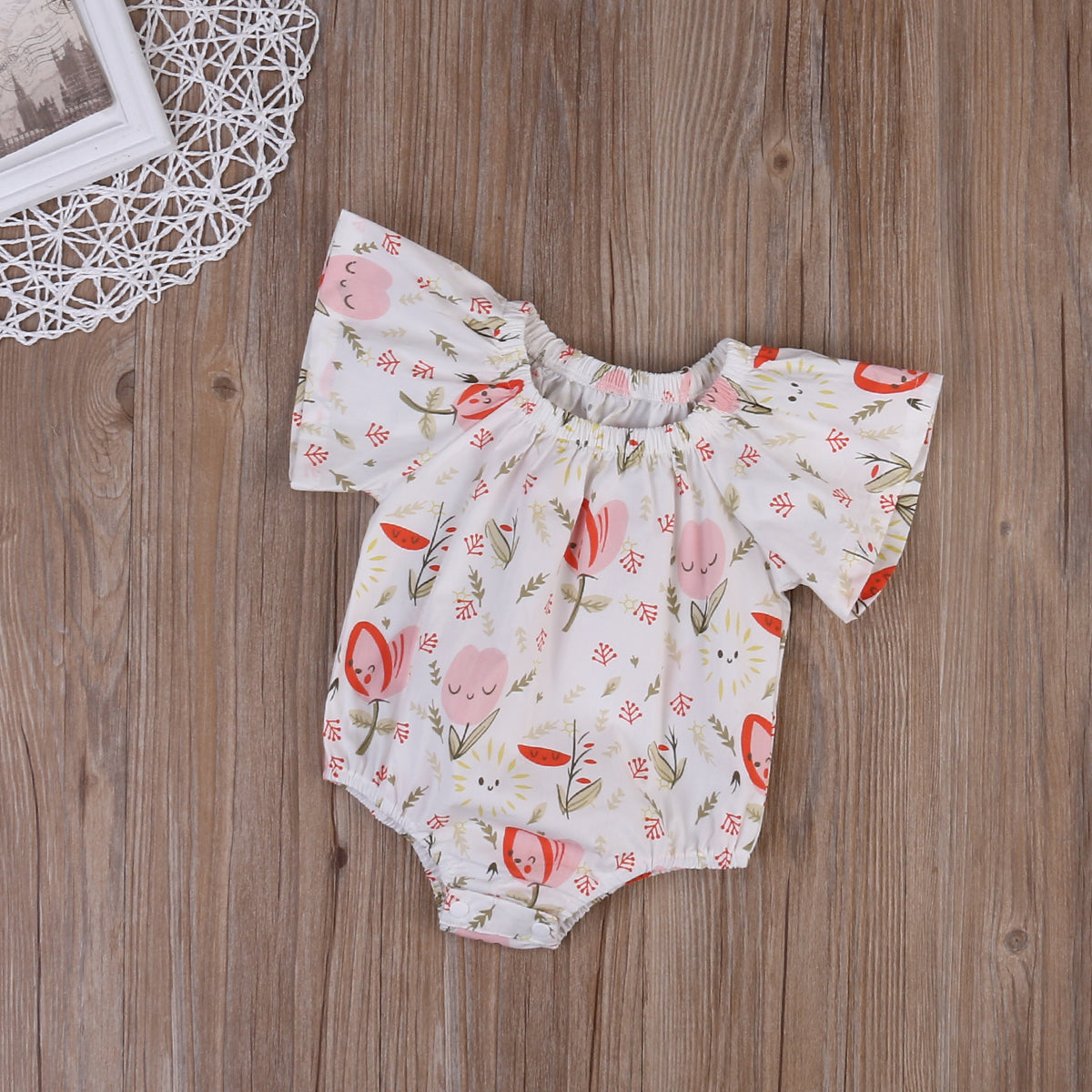 Adorable Newborn Baby Girls Clothes Floral  Jumpsuit Bodysuit Sunsuit HOT - ebowsos