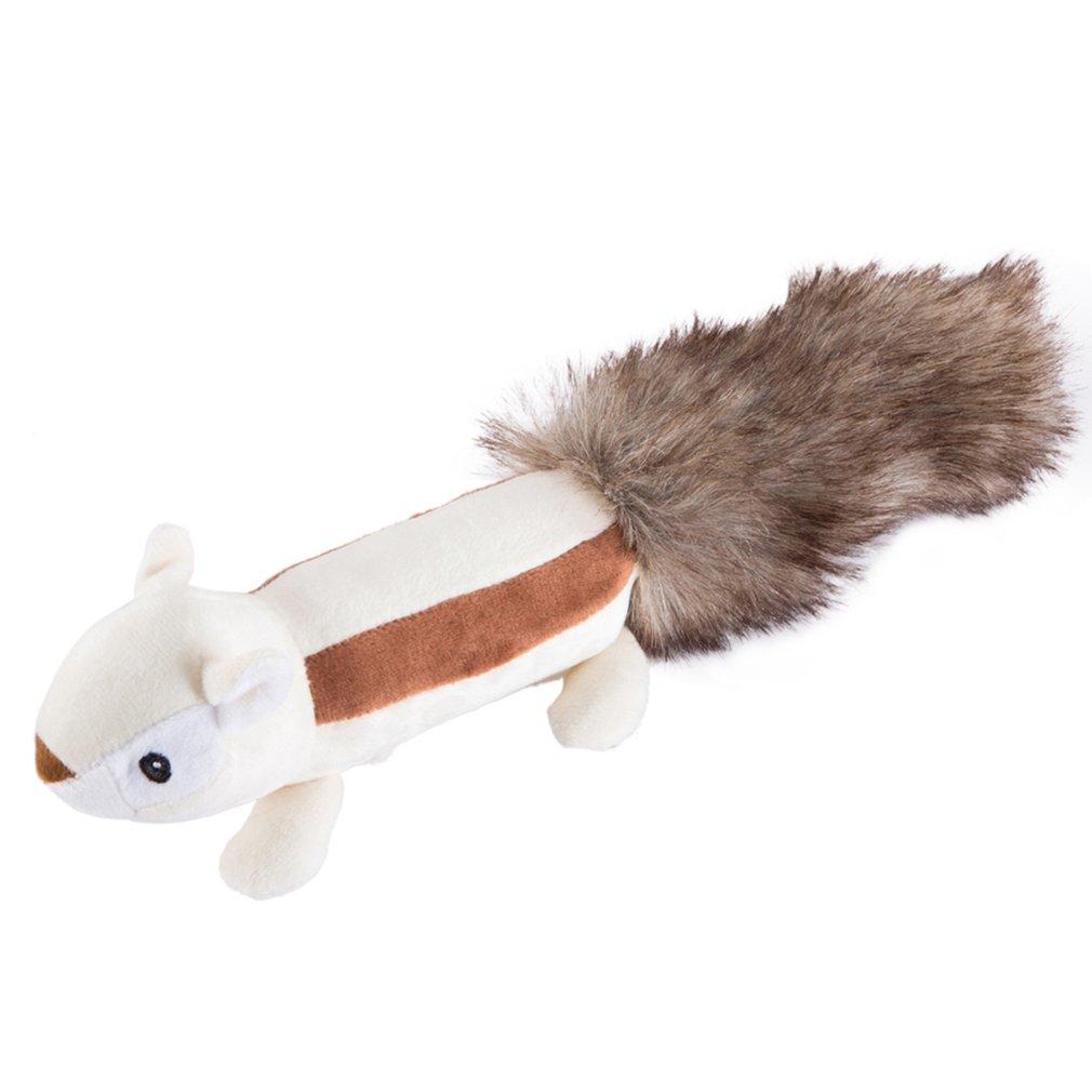 Adorable Sounding Squirrel Skunk Long Tail Plush Stuffed Pets Toys Funny Toy Simulation animal plush toy-ebowsos