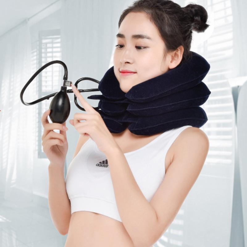 Air Inflatable Pillow Cervical Neck Head Pain Traction Support (sapphire) - ebowsos