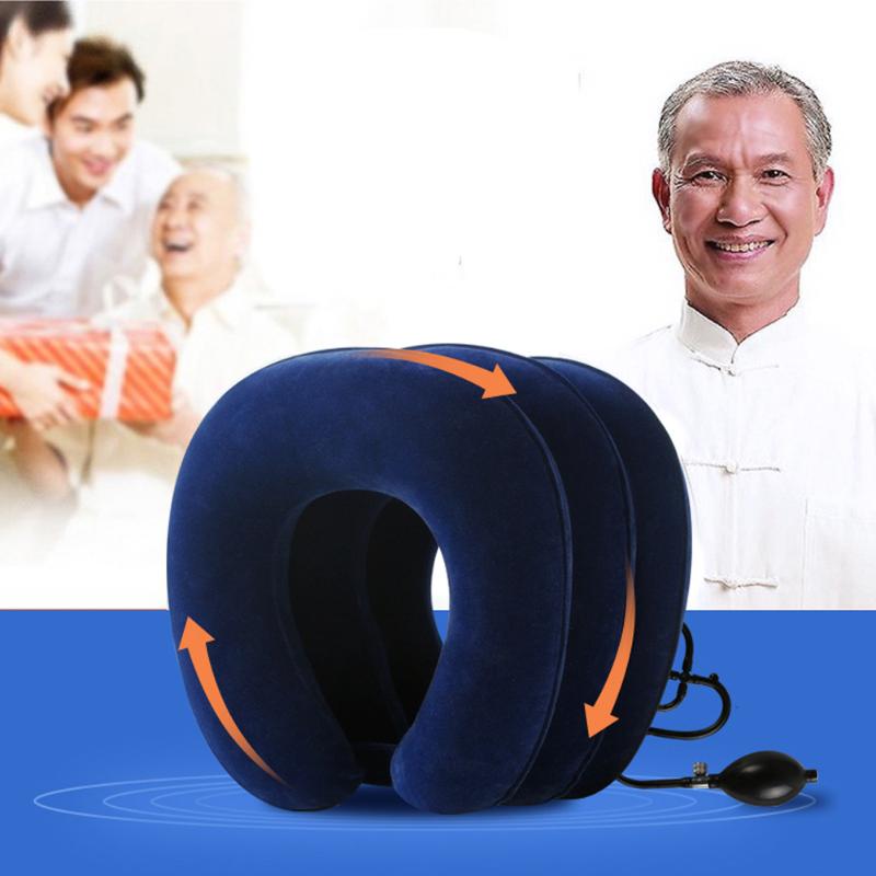 Air Inflatable Pillow Cervical Neck Head Pain Traction Support (sapphire) - ebowsos