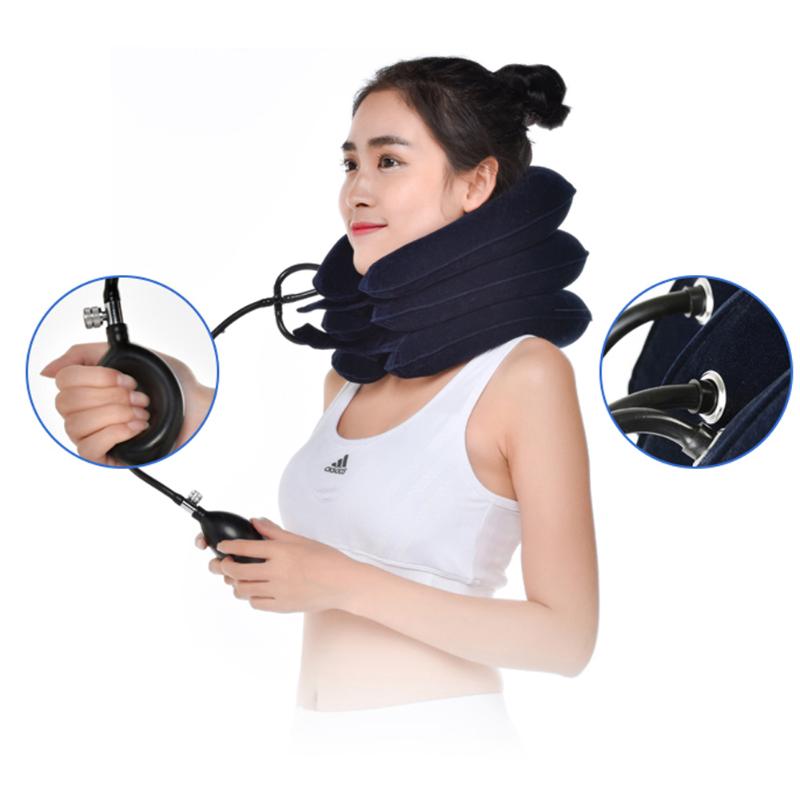 Air Inflatable Pillow Cervical Neck Head Pain Traction Support (sapphire) - ebowsos