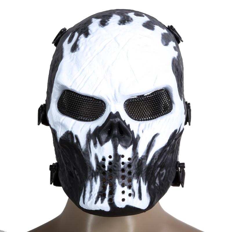 Airsoft Paintball Tactical Full Face Protection Skull Mask Army Outdoor D2 Party Masks - ebowsos