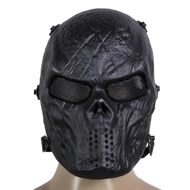 Airsoft Paintball Tactical Full Face Protection Skull Mask Army Outdoor D2 Party Masks - ebowsos