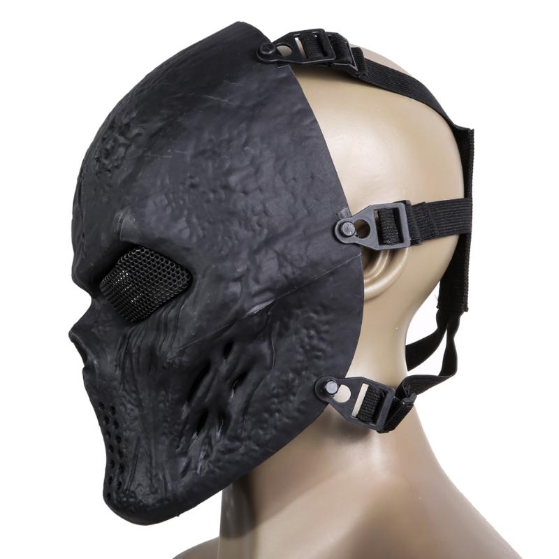 Airsoft Paintball Tactical Full Face Protection Skull Mask Army Outdoor D2 Party Masks - ebowsos