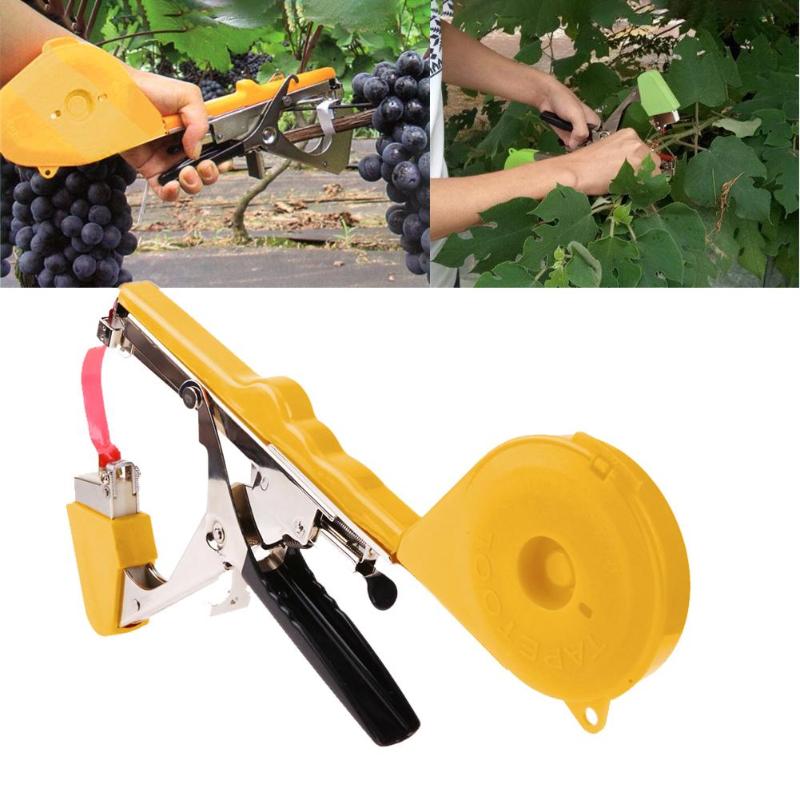 Alloet Tying Machine Garden Plant Tapetool Tapener with 10 Rolls Tape Set for Vegetable Grape Tomato Pruning Tools Alloy + PP - ebowsos