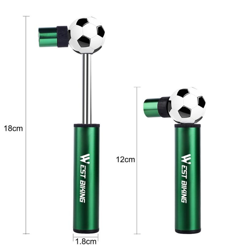 Aluminum Alloy Mini 90PSI MTB Bike Wheel Air Pump Portable Bicycle Tyre Pump for Basketball Football Accessory-ebowsos