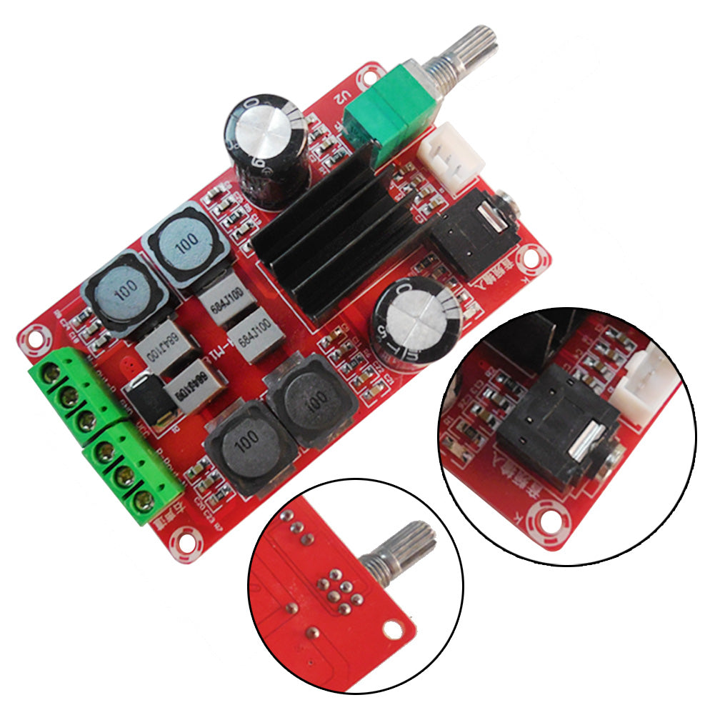 Amplifier TPA3116D2 2X50W 12V 24V High Power Digital Amplifier Board Class D Dual Channel Stereo Amplifier - ebowsos