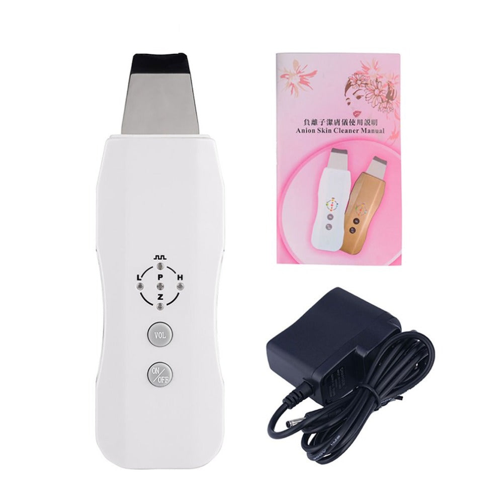 Anion Ultrasonic Vibratior Universal Face Cleansing Machine Beauty Cleaning Scrubber Ultrasound Skin Cleaner Skin ScrubberCare - ebowsos