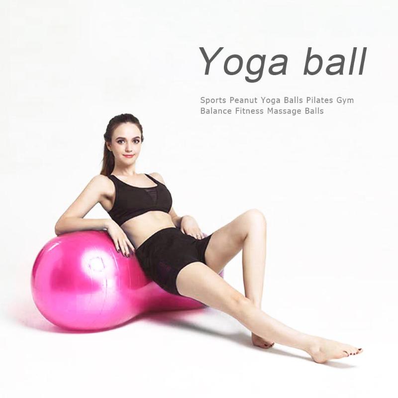 Anti-Burst Pilates Yoga Ball Sports Peanut Yoga Balls Pilates Gym Balance Fitness PVC Exercise Pilates Workout Massage Ball-ebowsos