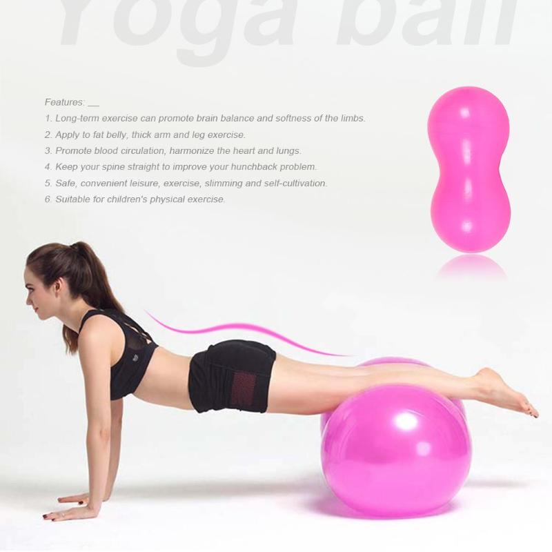 Anti-Burst Pilates Yoga Ball Sports Peanut Yoga Balls Pilates Gym Balance Fitness PVC Exercise Pilates Workout Massage Ball-ebowsos