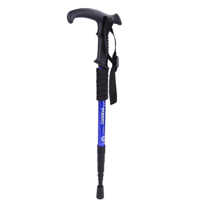 Anti Shock Nordic Walking Sticks Telescopic Trekking Hiking Poles Ultralight Walking 4-section Adjustable Canes Mountain Climb-ebowsos