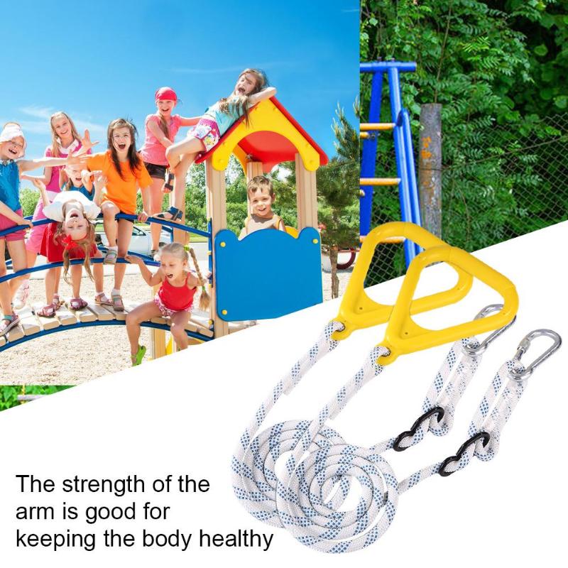 Anti-Slip Children Playground Flying Gym Rings Swing Flying Pull Up Ring Sports Outdoor Indoor Swing Games for Kids Gift-ebowsos