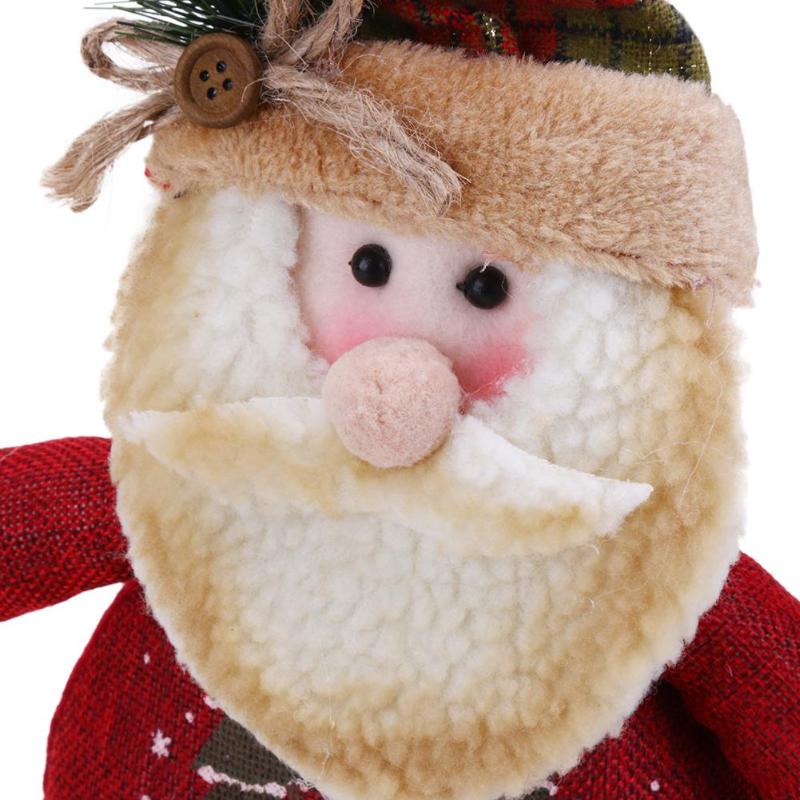 Antique Linen Sitting Santa Claus Snowman Ornaments Christmas Doll Decor - ebowsos