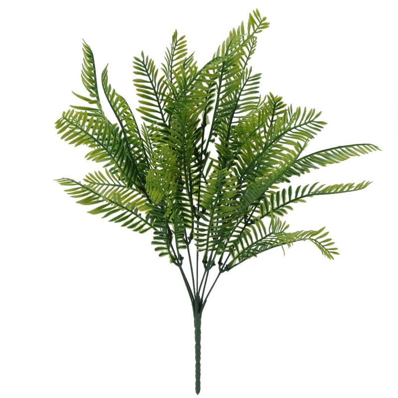 Artificial Leaves Plants Fake Vivid Plastic Persian Grass Fern Home Decor D4 - ebowsos