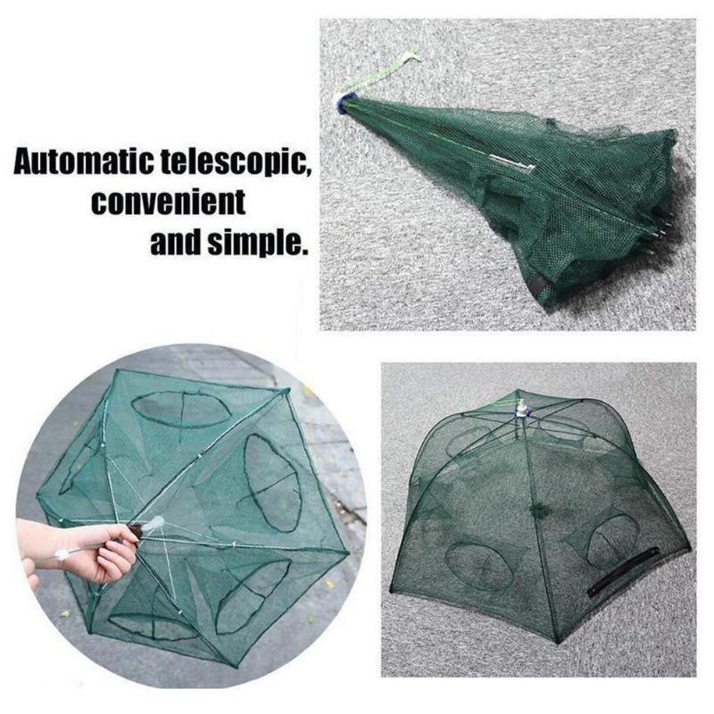 Automatic Folding Fishing Net Portable Automatic Fishing Trap Fishing Net Fish Shrimp Crab Baits Cast Mesh Trap-ebowsos