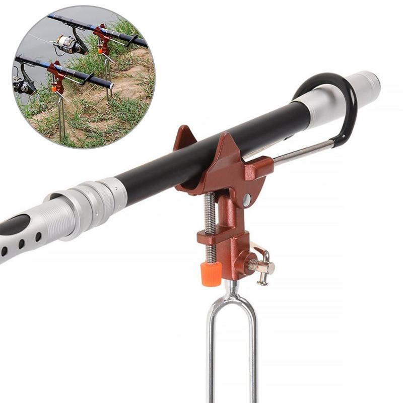 Automatic fishing rod mount spring fishing pole Aluminium Alloy Fishing Rod Bracket Adjustable Handle Fishing Holder Tackle-ebowsos