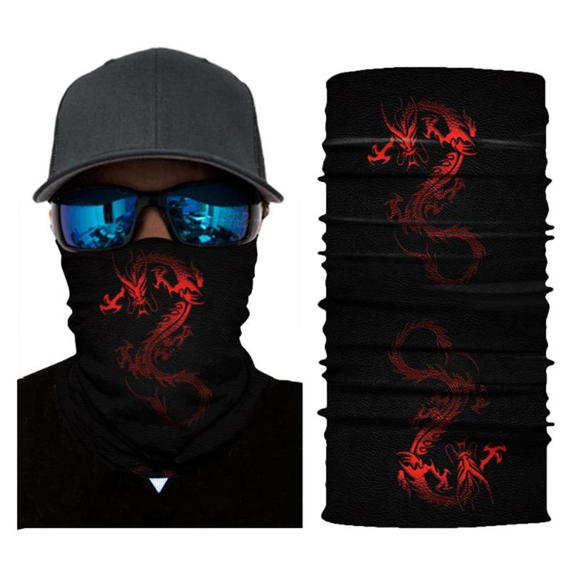 Autumn Winter Cycling Headband Face Mask Bicycle Bike Windproof Sports Neck Warmer Skull Printed Bike Headwear Mask Scarf-ebowsos