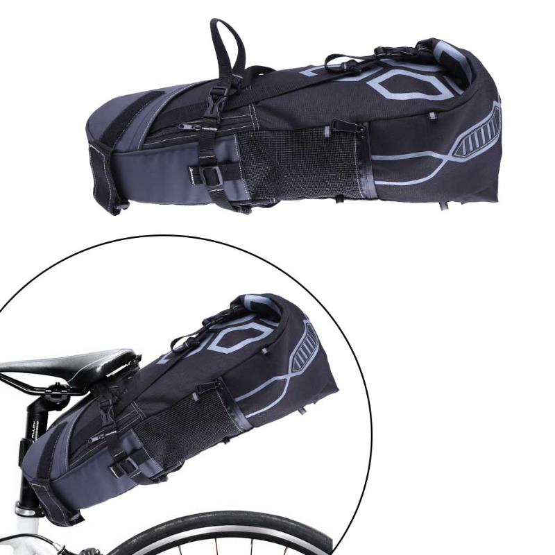 B-SOUL 10L Bicycle Seatpost Bag Bike Saddle Seat Storage Pannier Waterproof Storage Bags Cycling Rear Pack Painners Accessories-ebowsos