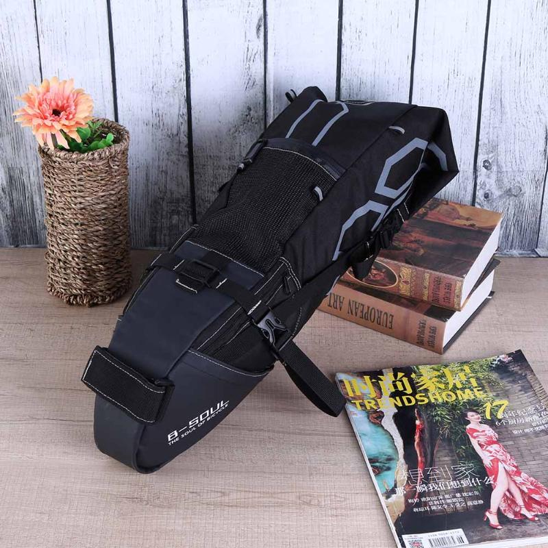 B-SOUL 10L Bicycle Seatpost Bag Bike Saddle Seat Storage Pannier Waterproof Storage Bags Cycling Rear Pack Painners Accessories-ebowsos