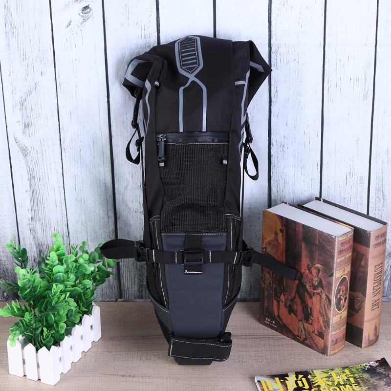 B-SOUL 10L Bicycle Seatpost Bag Bike Saddle Seat Storage Pannier Waterproof Storage Bags Cycling Rear Pack Painners Accessories-ebowsos