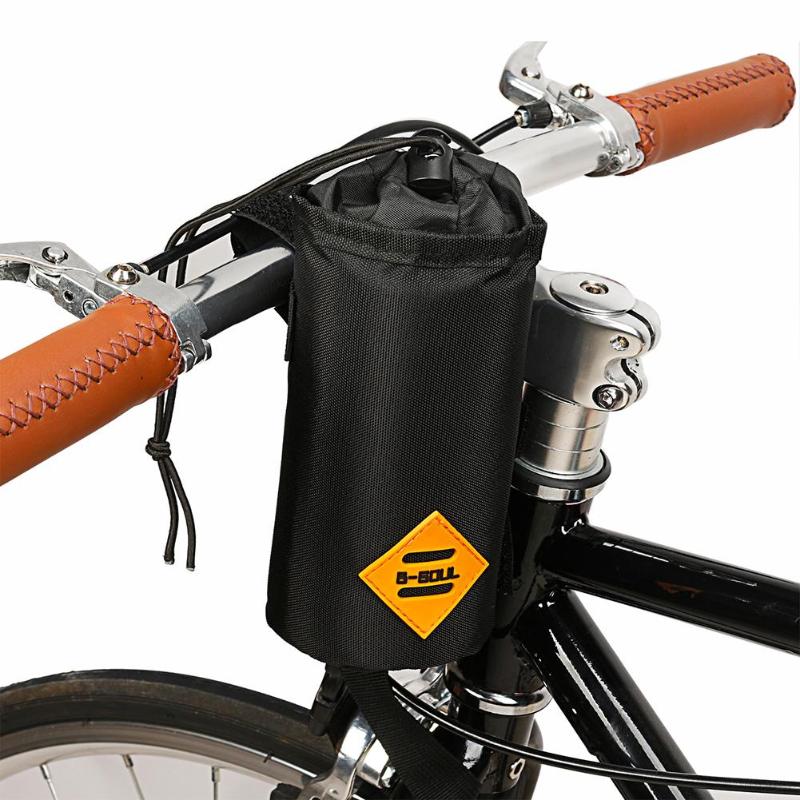 B-SOUL Bicycle Bottle Bag Bike Handlebar Front Tube Bag Insulation Bag Bottle Pouch Military Cycling Kettle Holder-ebowsos