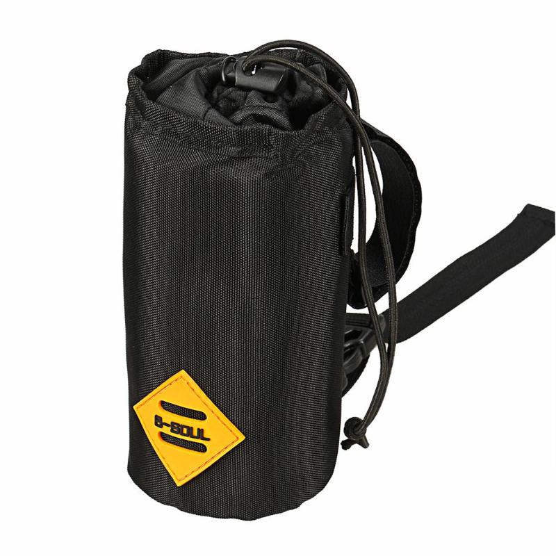 B-SOUL Bicycle Bottle Bag Bike Handlebar Front Tube Bag Insulation Bag Bottle Pouch Military Cycling Kettle Holder-ebowsos