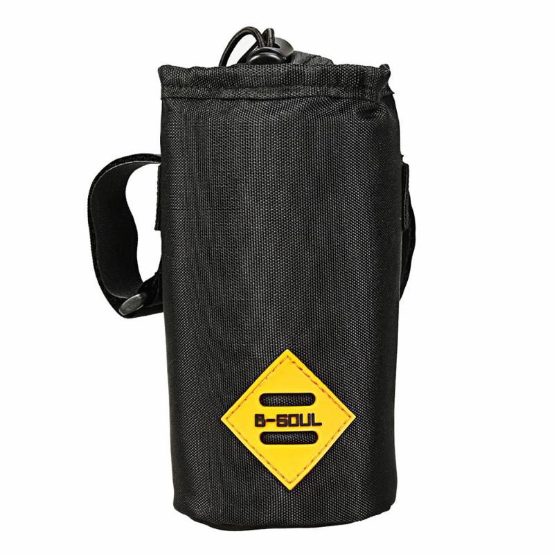 B-SOUL Bicycle Bottle Bag Bike Handlebar Front Tube Bag Insulation Bag Bottle Pouch Military Cycling Kettle Holder-ebowsos