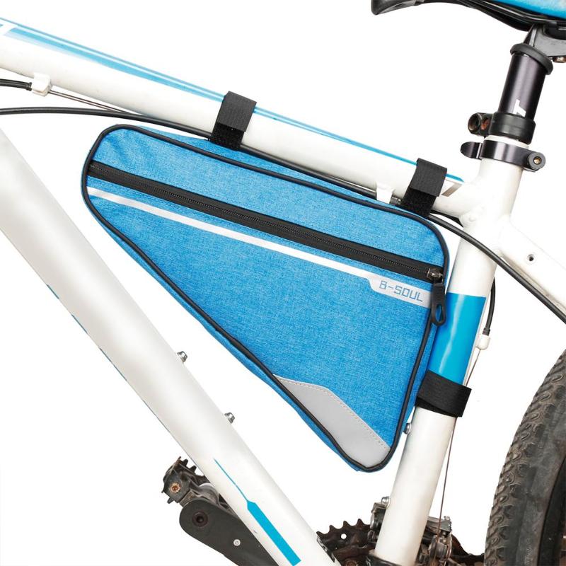 B-SOUL Bike Bag Triangle Bicycle Front Tube Frame Bag Mountain Bike Accessories Cycling Bag Panniers Bike Basket-ebowsos