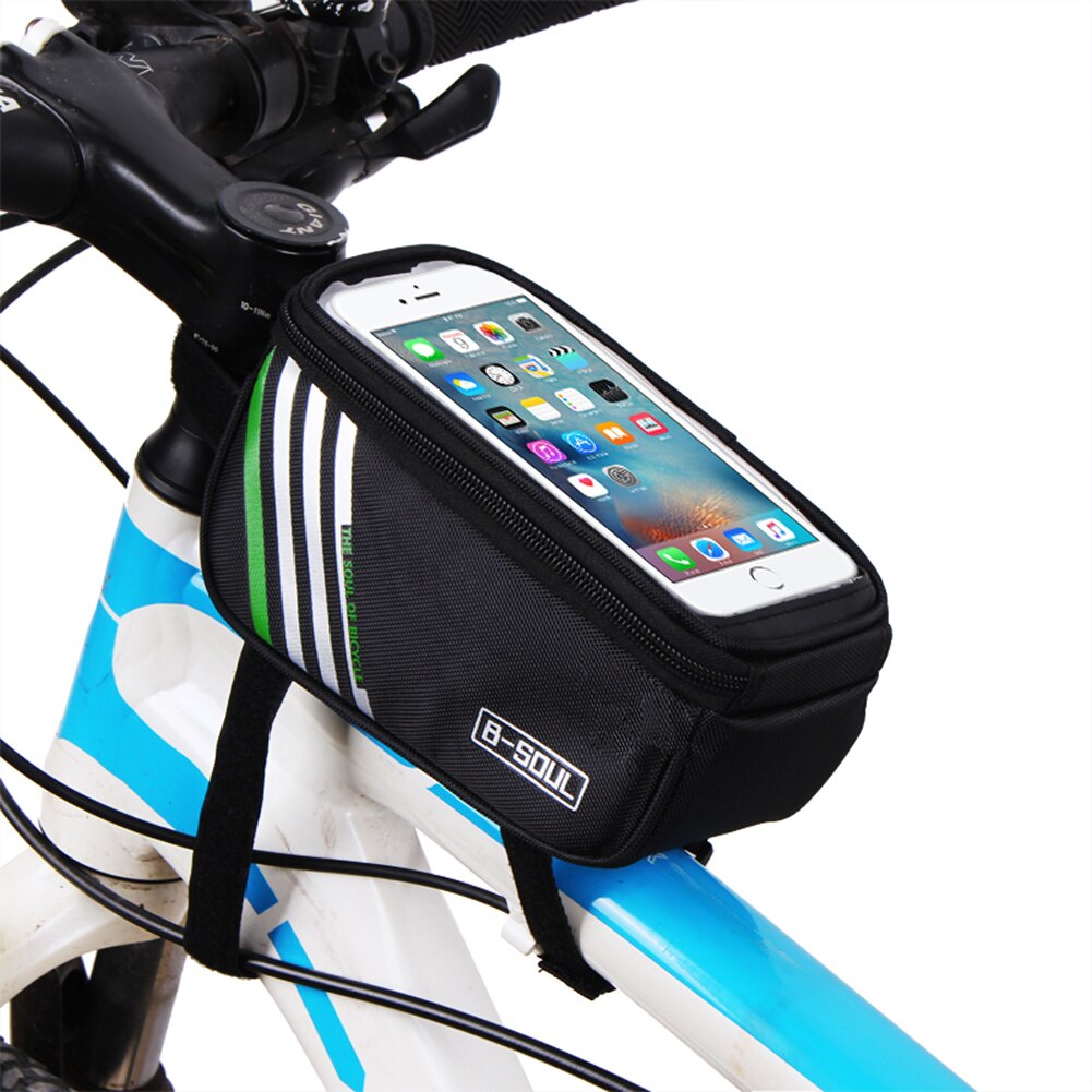 B-SOUL Waterproof Mobile Phone Bag Case Multi-functional Bike Front Tube Frame HandBags Bike Phone Hold 1.5L-ebowsos