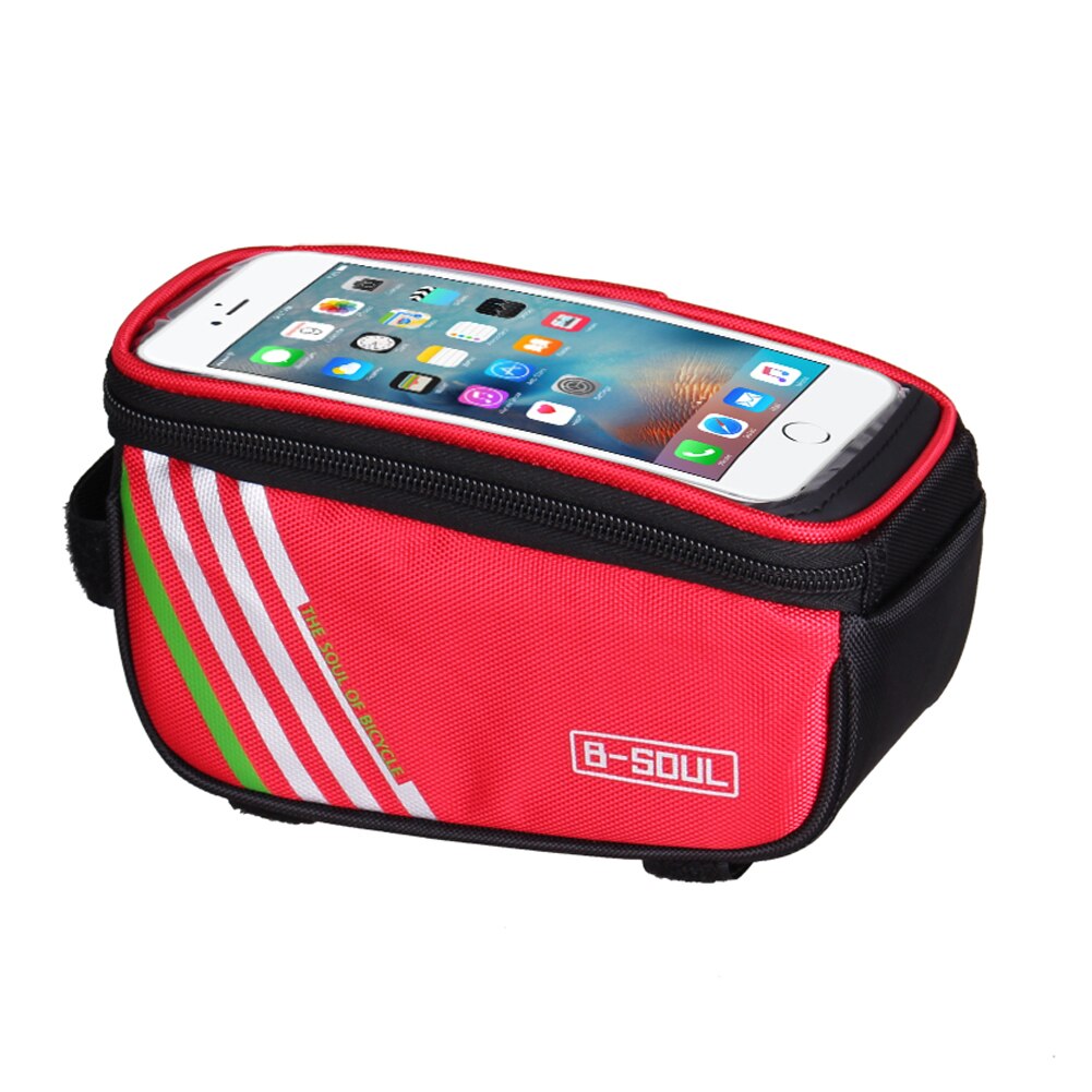 B-SOUL Waterproof Mobile Phone Bag Case Multi-functional Bike Front Tube Frame HandBags Bike Phone Hold 1.5L-ebowsos