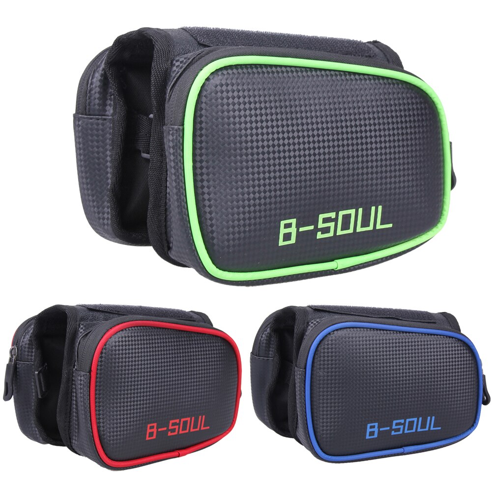 B-Soul Bicycle Frame Bags Front Head Top Tube Waterproof Bike Bag Phone Holder Sunscreen Cycling For Phone Bike Accessories-ebowsos