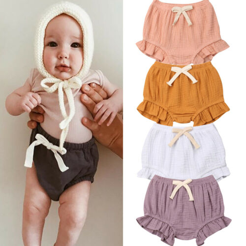 Baby Boy Girl Solid Shorts Bottoms PP Bloomers Panties - ebowsos