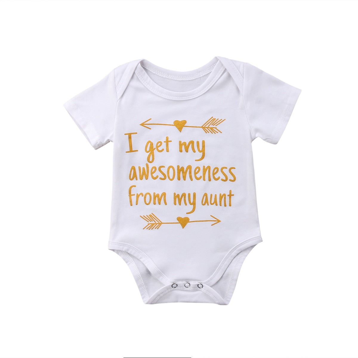 Baby Boy Girl Summer Clothes Letter Fashion Cotton Brand Short Sleeve Cute MY AUNT Romper Jumpsuit Cotton Outfits Sunsuit - ebowsos