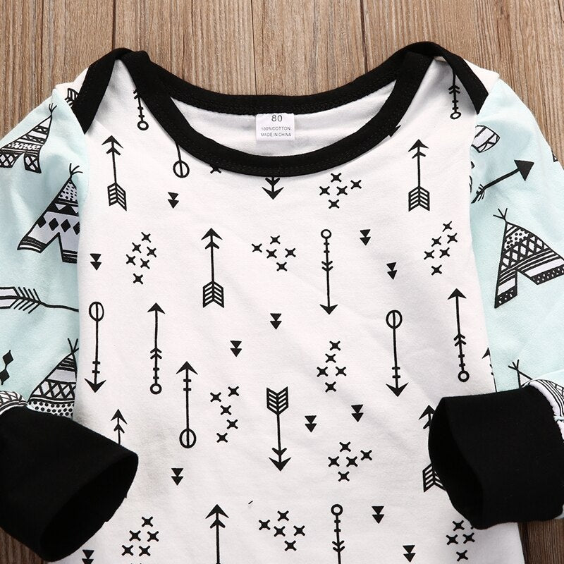 Baby Girl Clothes Sets Adorable Baby Cartoon Deer Long Sleeve Cotton Tops Pants Leggings Hat Outfits Set Clothes - ebowsos