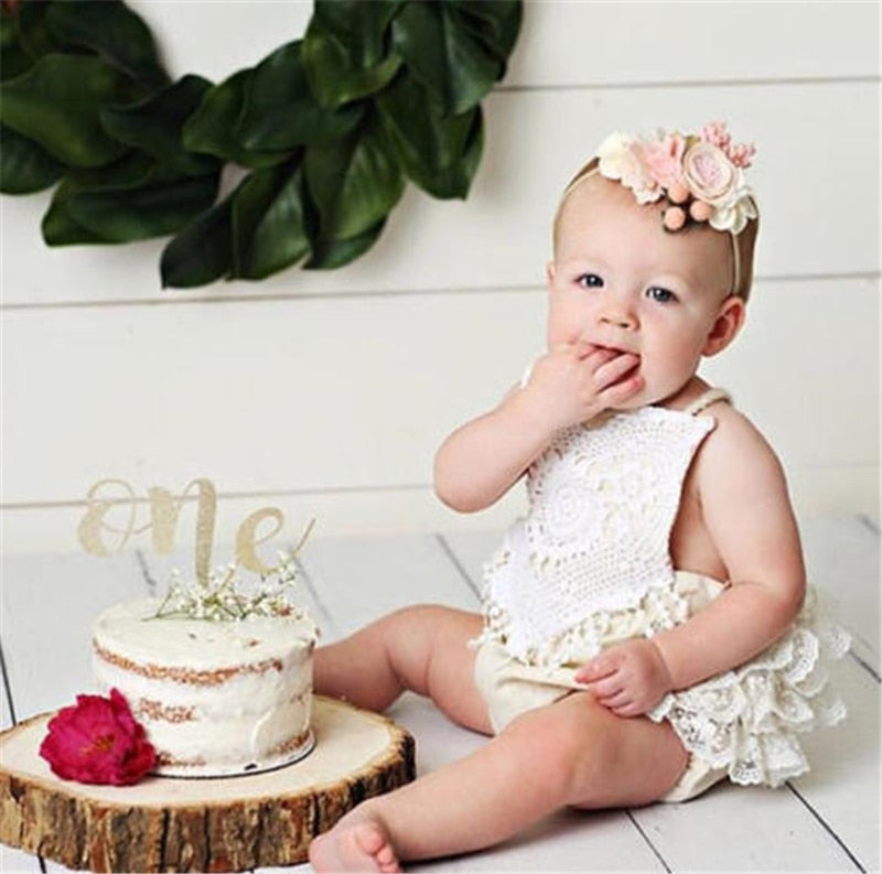 Baby Girl Clothing Lace Romper Clothes Sleeveless New Fashion Children Girls Cute Outfits Clothes Rompers - ebowsos