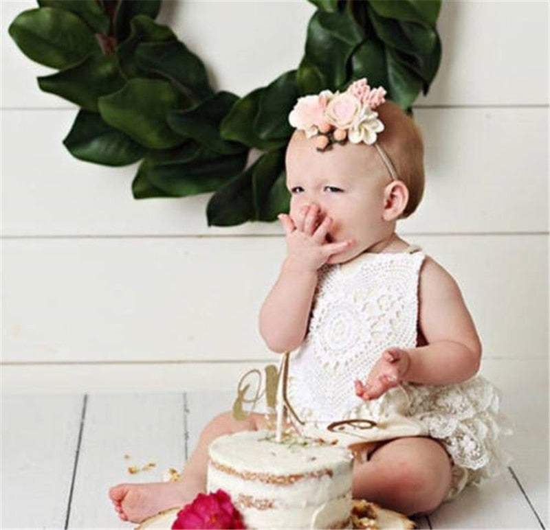 Baby Girl Clothing Lace Romper Clothes Sleeveless New Fashion Children Girls Cute Outfits Clothes Rompers - ebowsos