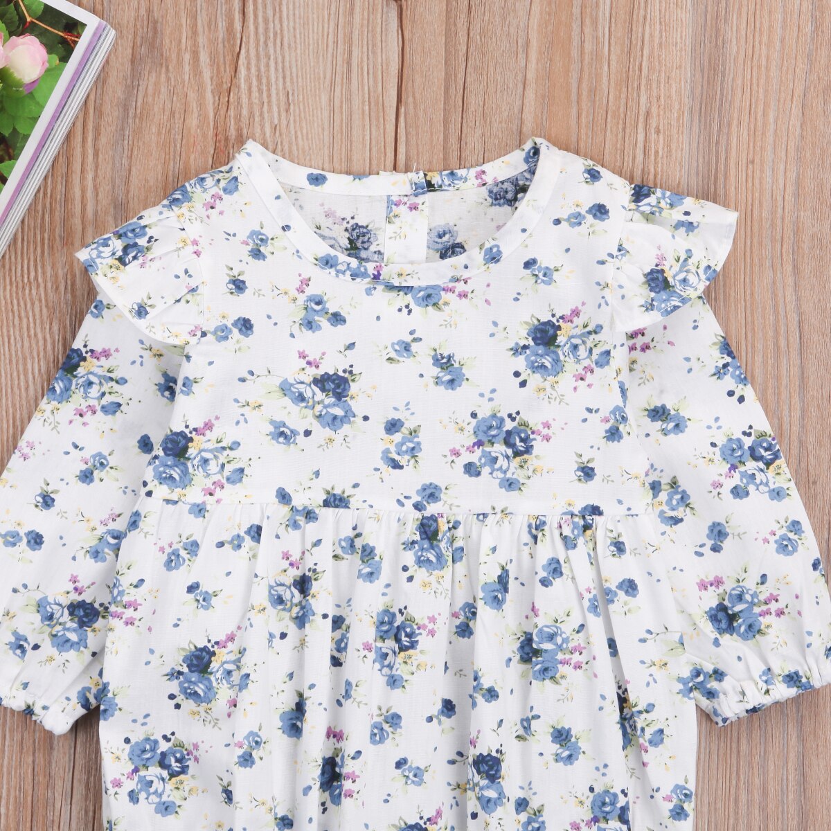 Baby Girl Floral  Bodysuit Jumpsuit Outfits Cotton Clothes Infant Newborn Baby - ebowsos