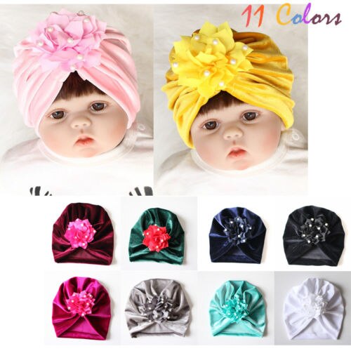 Baby Girl Hat With Flower Infant Beanie Cap Accessories For Girls Kid Hat New - ebowsos