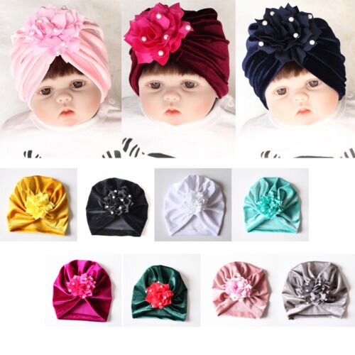 Baby Girl Hat With Flower Infant Beanie Cap Accessories For Girls Kid Hat New - ebowsos