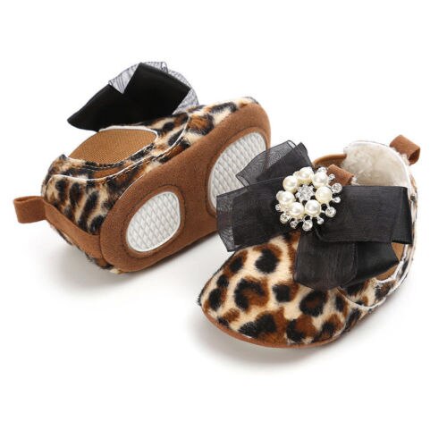 Baby Girl Snow Boots Winter Booties Infant Toddler Newborn Crib Shoes 0-18M - ebowsos