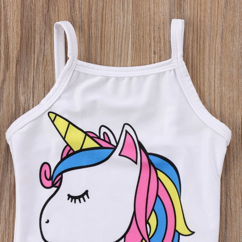 Baby Girl Swimsuit Bikini Bathing Suit Sleeveless Cartoon Cute Swimsuit Swimwear Bathing Beachwear Girls 0-3T - ebowsos