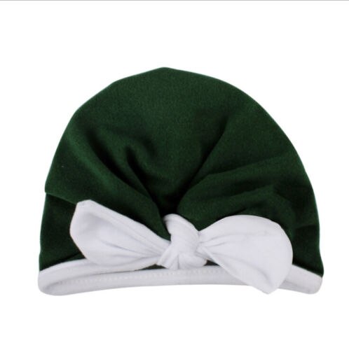 Baby Girls Boys Velvet Bow Turban Hat Toddler Kids Head Wrap Hijab Headband Cap - ebowsos