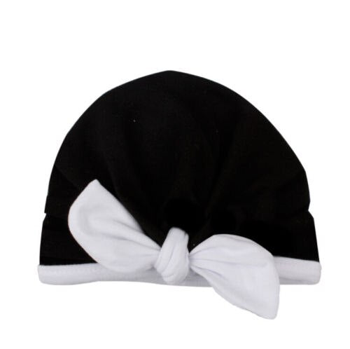 Baby Girls Boys Velvet Bow Turban Hat Toddler Kids Head Wrap Hijab Headband Cap - ebowsos